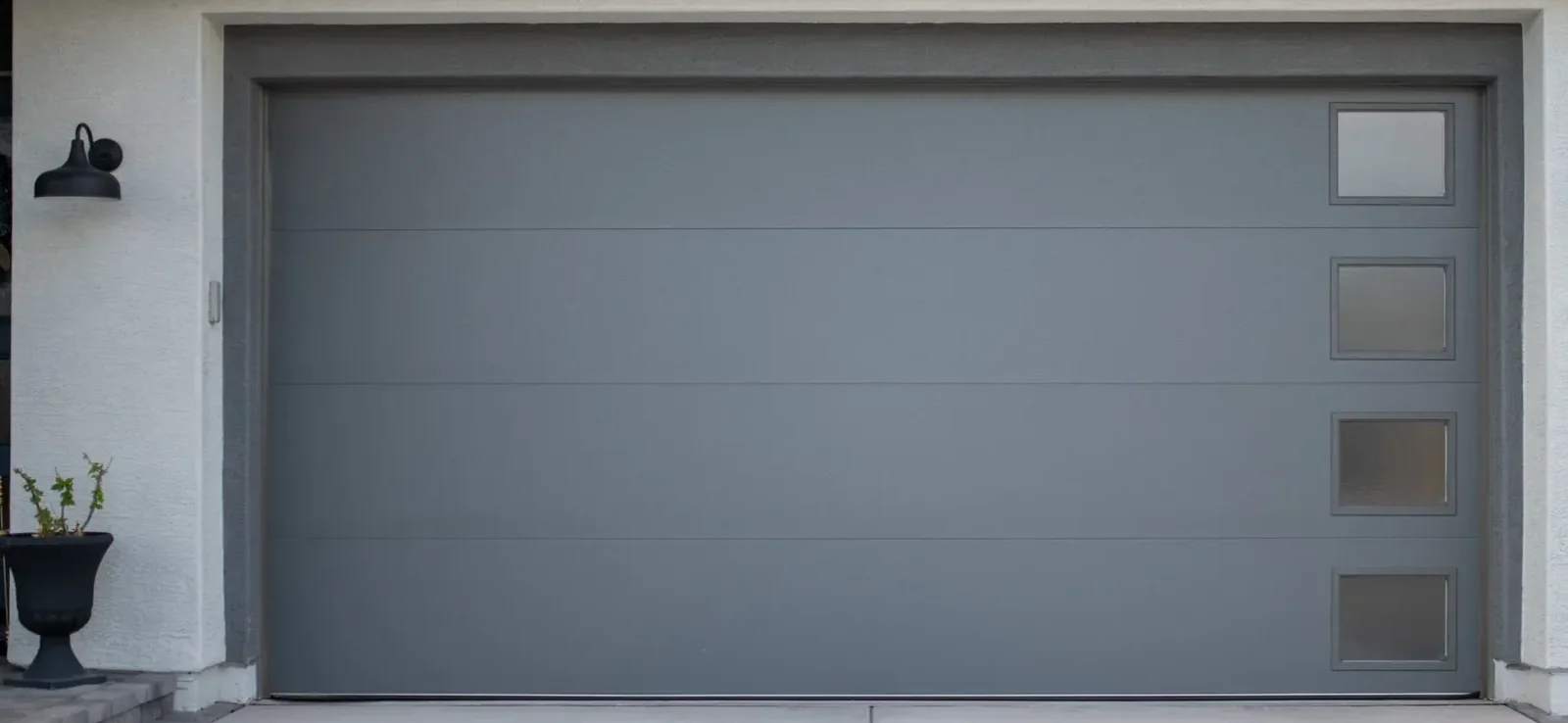A closed residential garage door on an Allentown home